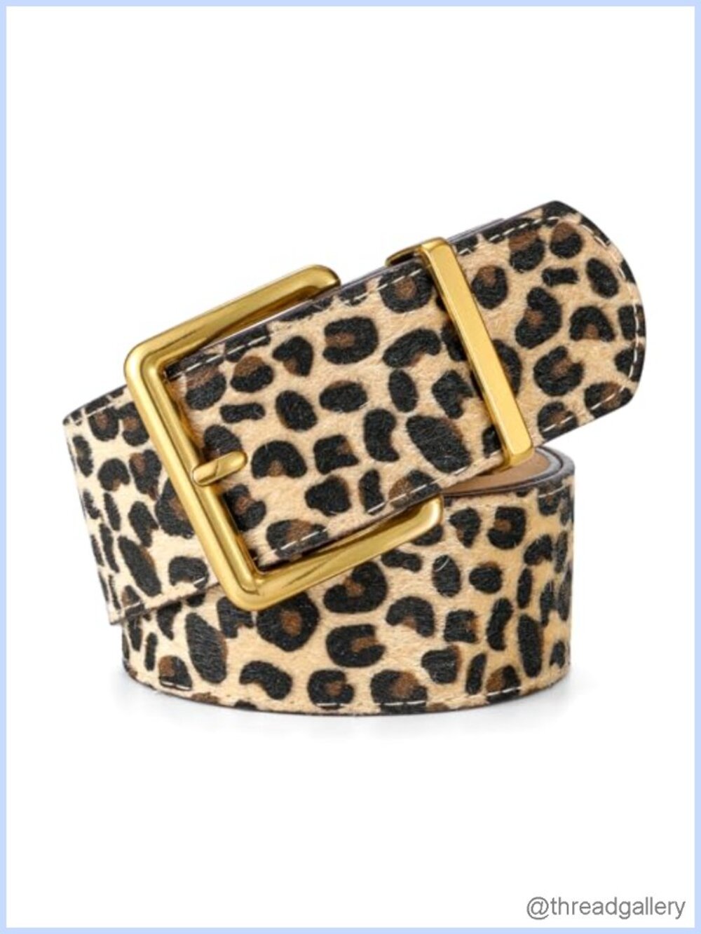 Women Wide Suede Leather Belt Big Gold Buckle Chunky Adjustable